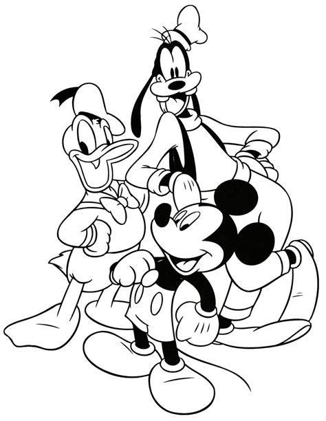 Pluto and a beaver having fun what about coloring this beautiful coloring page with mickey and minnie looking each other? Mickey Mouse, Goofy, Donald Duck Coloring Pages - Best ...