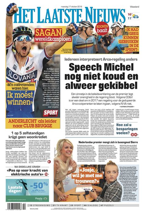 Het laatste nieuws (hln) is een nederlandstalige belgische krant gepubliceerd door het mediabedrijf de persgroep, dat tevens de nederlandse publicaties zoals algemeen dagblad en de volkskrant in handen heeft. Het Laatste Nieuws (@HLN) | Twitter