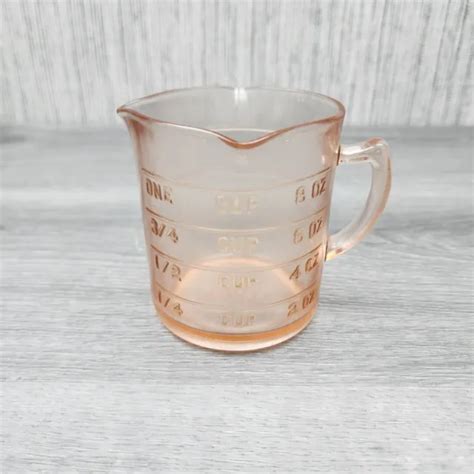 Vintage Kellogg S Ad Pink Depression Glass Measuring Cup S