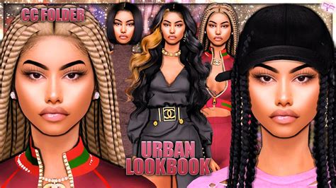 Urban Baddie Lookbook Cc And Sim Download Sims 4 Cas Youtube