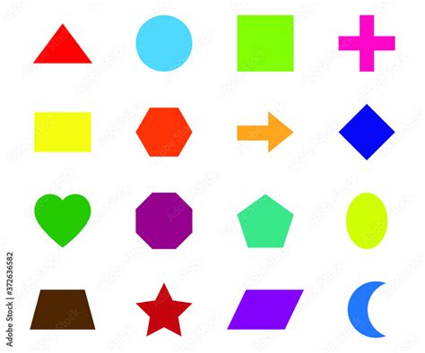 Basic Shapes For Kids Set Of Geometrical Shapes 2d And 3d Shapes For