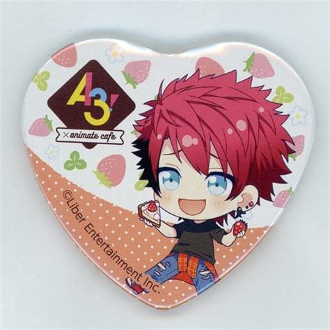Badge Pins Victor Character Taichi Nanao A3 A Three ×animatecafe Trading Heart Metal Badge