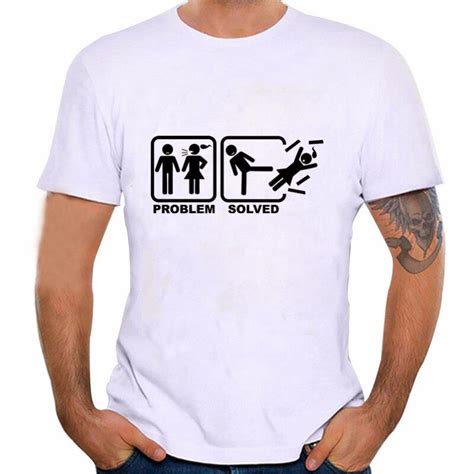 Lytlm Problem Solved T Shirt Men Swag Mens Tshirts Funny Cotton Short Sleeve Man T Shirt Comics