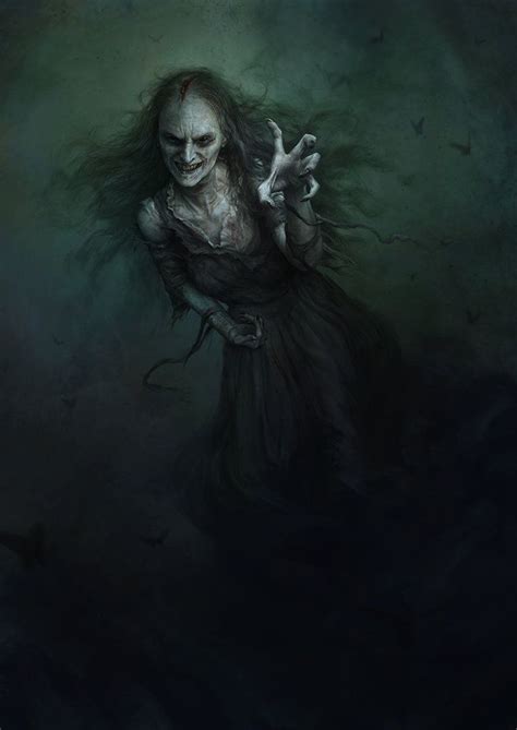 Avghost Witch By Jarrodowen Scary Art Dark Fantasy Art Witch Drawing