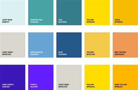 Yellow Palette Color Palette Yellow Brand Color Palet