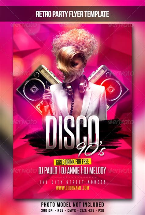 Disco 90s Flyer by MaksN | GraphicRiver