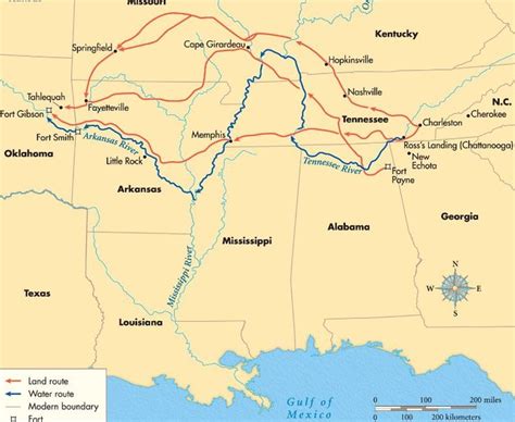 Trail Of Tears Map