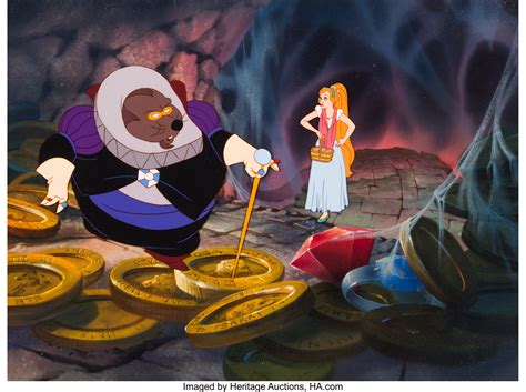 Thumbelina Mr Mole And Thumbelina Production Cel Setup With Master