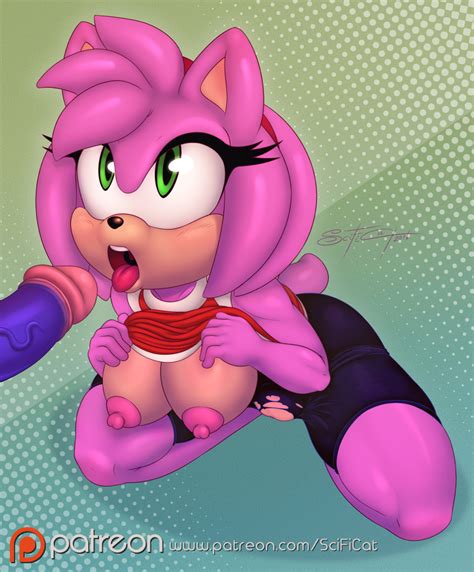 Rule 34 2016 Amy Rose Anthro Areola Big Breasts Breasts Duo Erect