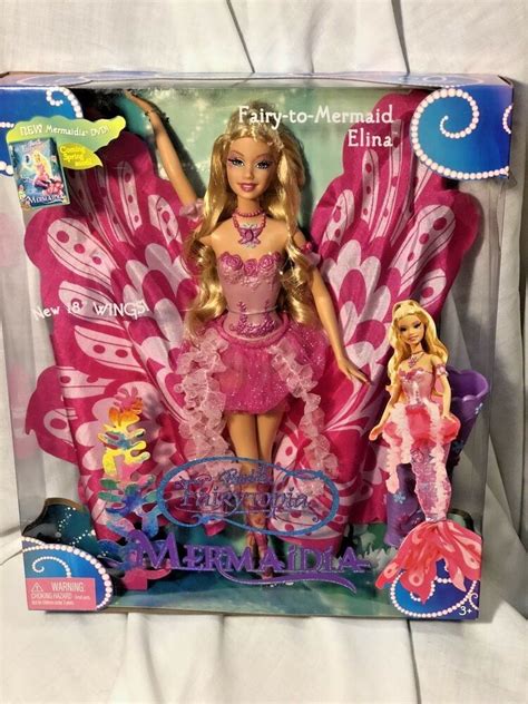 Mattel Barbie Fairytopia Mermaidia Elina Doll Dollfe
