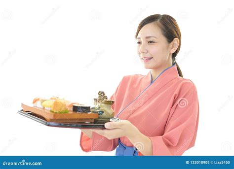 A Japanese Restaurant Waitress Stock Image Image Of Food Hotel