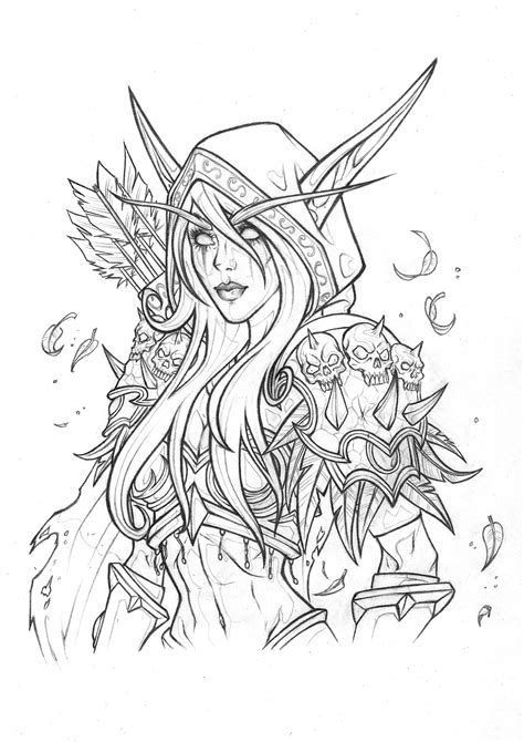 Artstation Sylvanas Windrunner Drawing Rachael May Warcraft Art