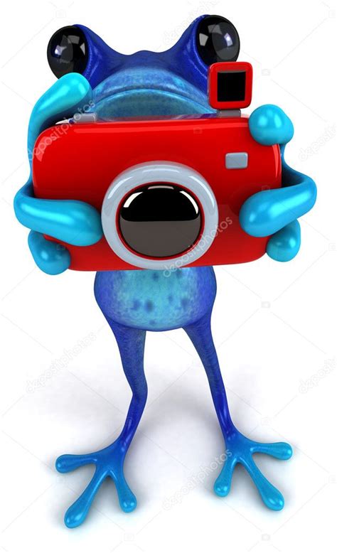 Frog Photographer Stock Photo By