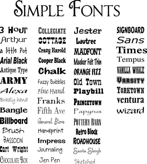 Simple Fonts Simple Tattoo Fonts Typography Fonts Fonts