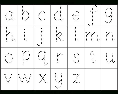 Preschool Dotted Letters For Tracing Tracinglettersworksheetscom