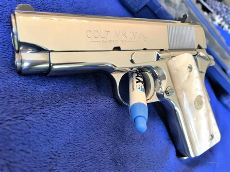 Gorgeous Colt Officers Model 45 Acp Bright Sta For Sale