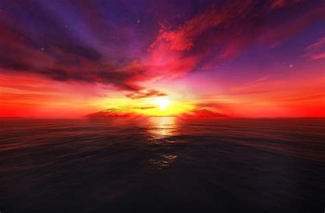 Fantasy Bright Sunset Wallpaper | Free Sunset Downloads