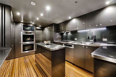 See more ideas about boat galley, sailboat interior, sailboat living. Mega Yacht galleys | Zenith superyacht Galley - 40m catamaran superyacht Zenith (IC0832 ...