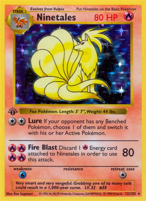 We did not find results for: Ninetales 12/102 Base Set 1st Edition Shadowless Holo Rare ...