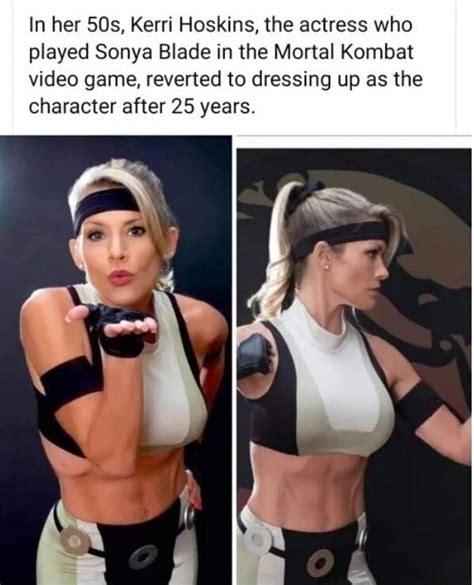 In Her Kerri Hoskins The Actress Who Played Sonya Blade In The Mortal Kombat Video Game