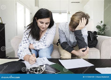 Teens Doing Homework Stock Image Image Of Together 117243159
