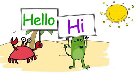 Learning The English Language Saying Hello Greetings