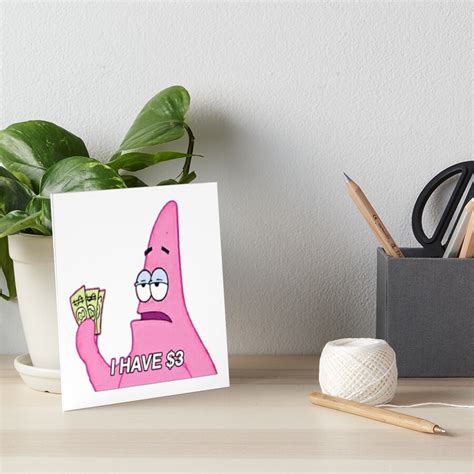 Spongebob Patrick Broke Meme Art Board Print For Sale By