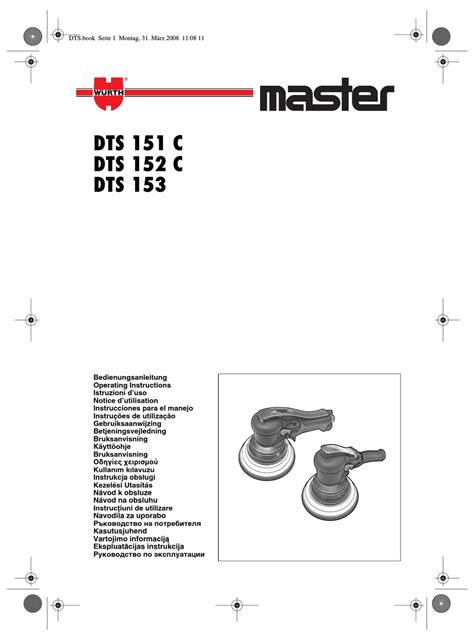 Master Dts 151 C Operating Instructions Manual Pdf Download Manualslib