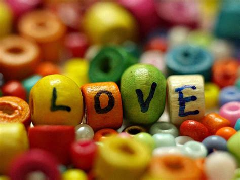 Download Cute Love Colorful Beads Wallpaper