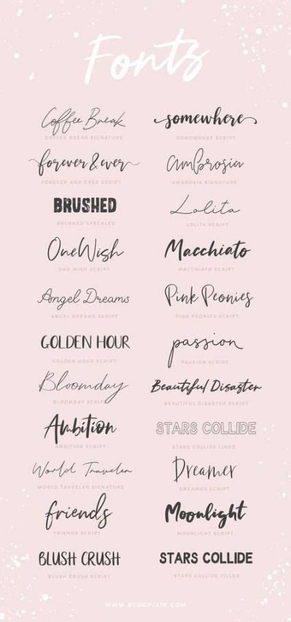 Free Cursive Handwriting Fonts Best Fonts To Create A Feminine Brand