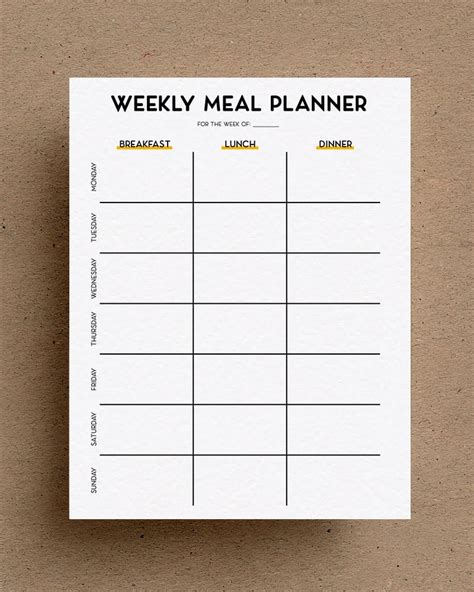 Free Weekly Meal Planner Printable For 2021 Crazy Laura