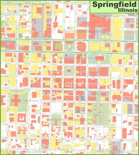 Springfield Illinois Downtown Map