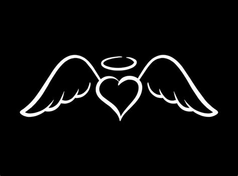 Premium Vector Heart Angel Wings Logo Design