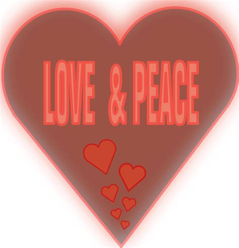 Clipart Love And Peace In A Heart
