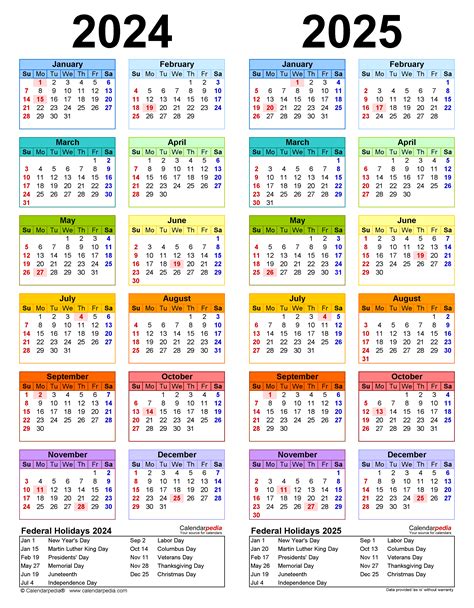 2024 Calendar With Holidays Printable Gambaran