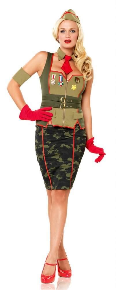 Leg Avenue Retro Military Pin Up Adult Costume Candy Apple Costumes