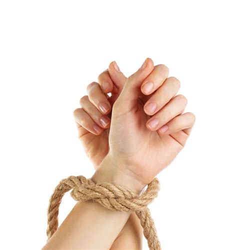 Hands Tied Up With Rope Stock Photo AndreyKr 47423449