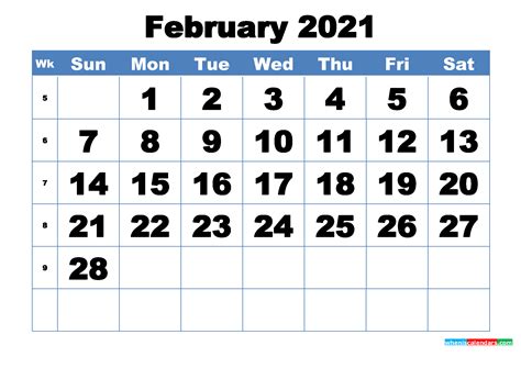 The spruce / lisa fasol these free, printable calendars for 2021 won't just keep you organized; Free Printable February 2021 Calendar Template Word, PDF ...