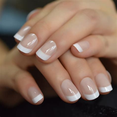 Jiongmall 2022 Beige Gradient French Manicure Tips Gorgeous And Classy