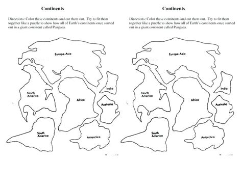 7 Continents Coloring Page At Free