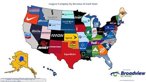 An email service provider (esp) offers services to send and receive emails. Map of USA shows Walmart as richest company of the year | Daily Mail Online