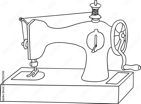 Antique Sewing Machine Drawing