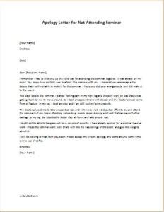 Check spelling or type a new query. Apology Letter for Not Attending Seminar | writeletter2.com