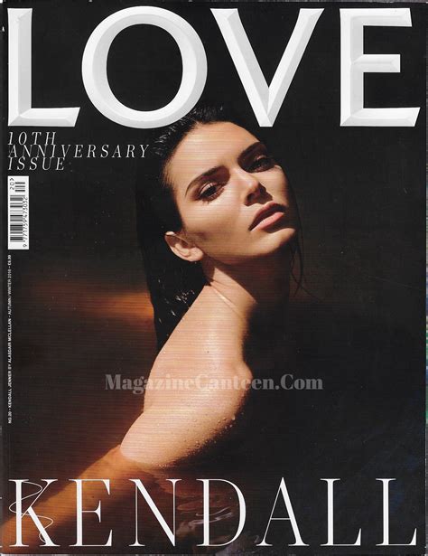 Love Magazine 20 Kendall Jenner Magazine Canteen