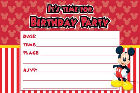 Top 107 Imagenes De Invitaciones De Cumpleaños De Mickey Mouse