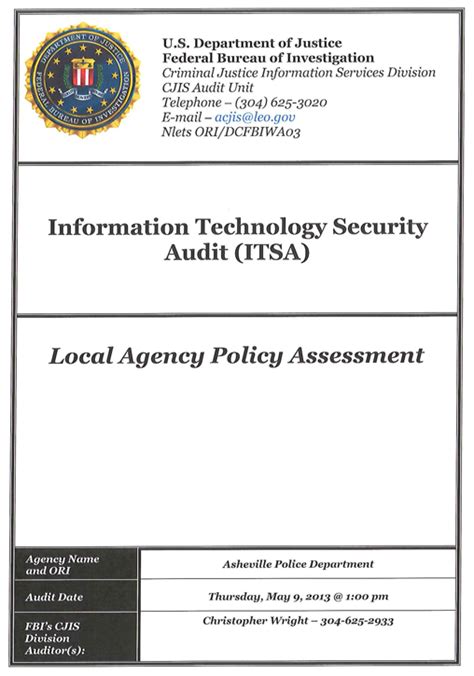 Please complete the online order document. DOCUMENT: FBI audit of Asheville Police Department's IT ...