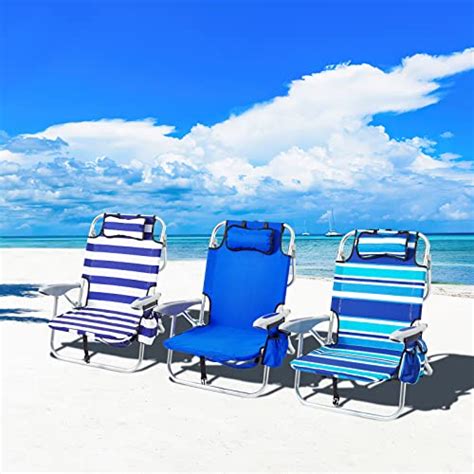 Rowhy Backpack Beach Chair For Adults With Cooler Pouch Portable