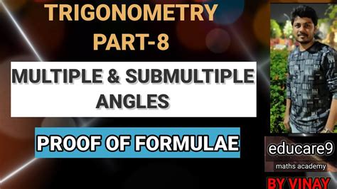 TRIGONOMETRY PART 8 MULTIPLE SUBMULTIPLE ANGLES MATHS 1A IPE