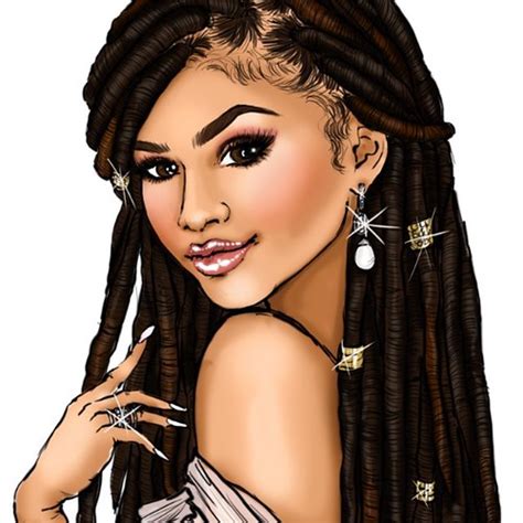 Close Up Of My Zendaya Ooak Sketch This Illustration Was Flickr