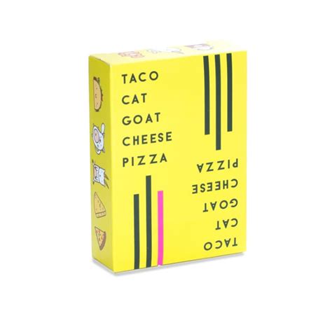 Race against each other to slap a match between a card and spoken word. An Honest Review of Taco Cat Goat Cheese Pizza Card Game | Apartment Therapy